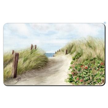 Frühstücksbrettchen Brettchen Strandweg  Aquarell Maritim Kunst Druck Kunstdruck Dänemark Nordsee Ostsee Dünen Meer Strand Sylt